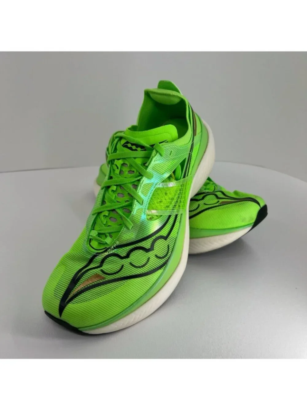 Saucony Endorphin Elite Running Sneakers Men US 11 Low Top S20768-30 Slime Green